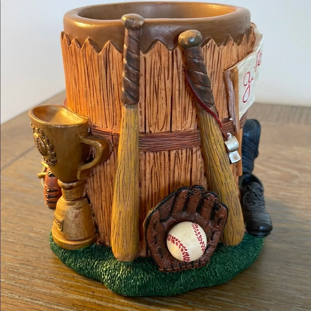Russ Berrie Yesterday's Ballgame Pencil Holder
